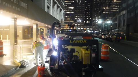 Industrial power washer in NYC